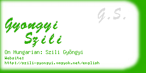 gyongyi szili business card